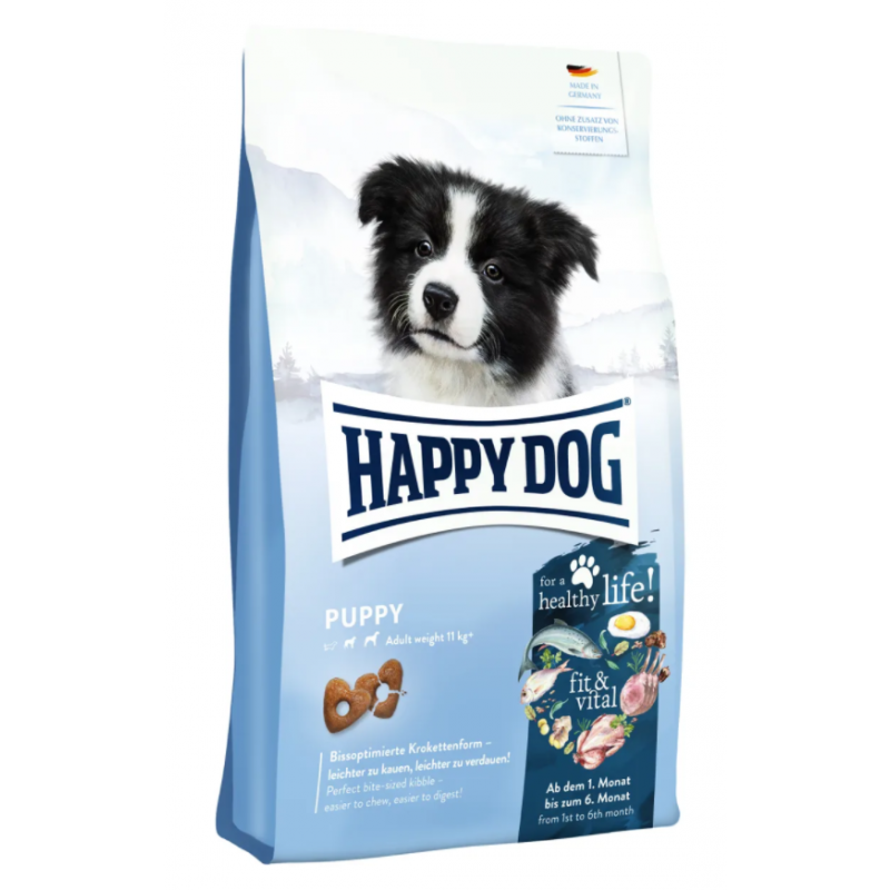 Сухой корм для щенков с 4 недель до 6 месяцев Happy Dog Puppy Fit & Vital (Птица)